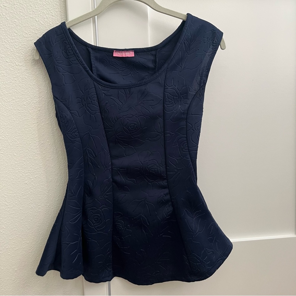 Dreamgirl Navy Floral Top